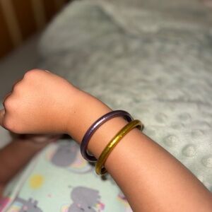 Kids Gold and Purple BudhaGirl Bangles